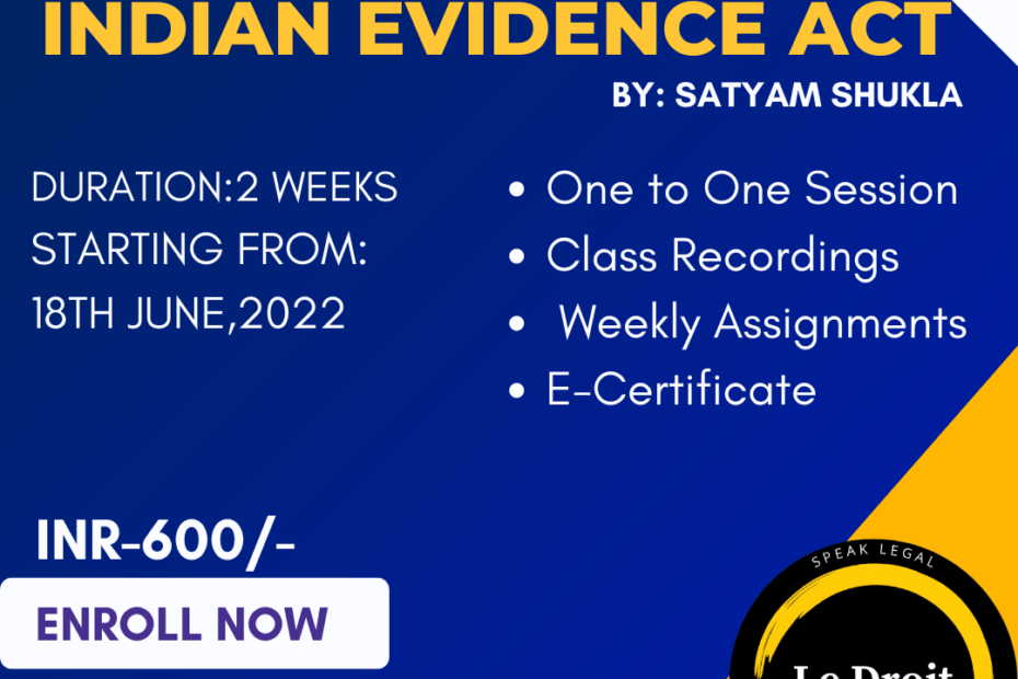 Indian Evidence Act Certificate Course