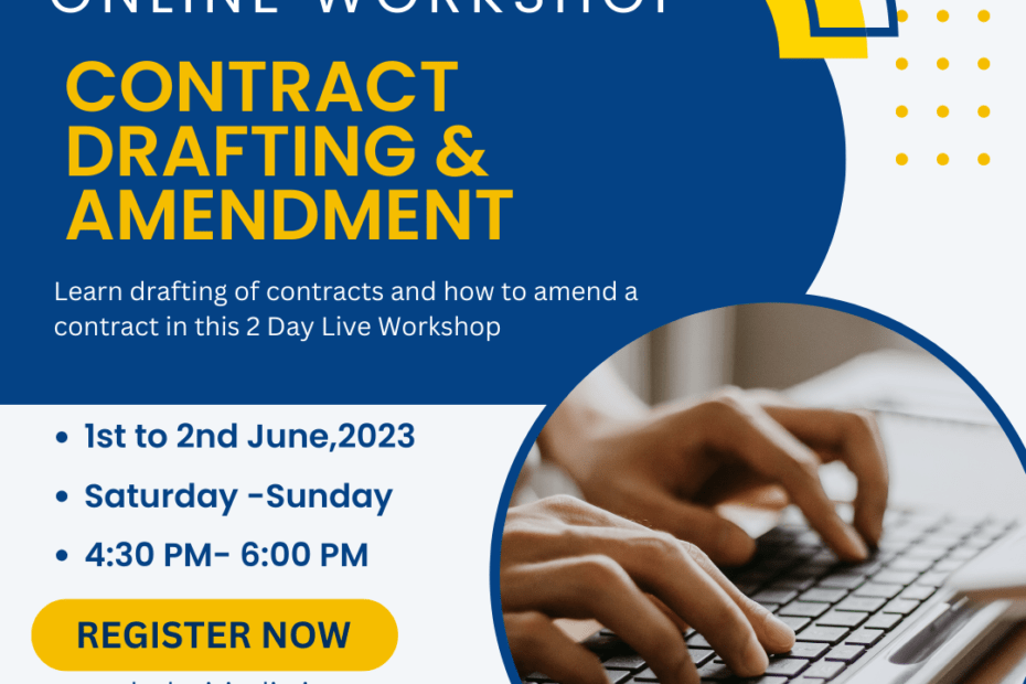 Contract Drafting and Amendment Live Workshop-LeDroit India