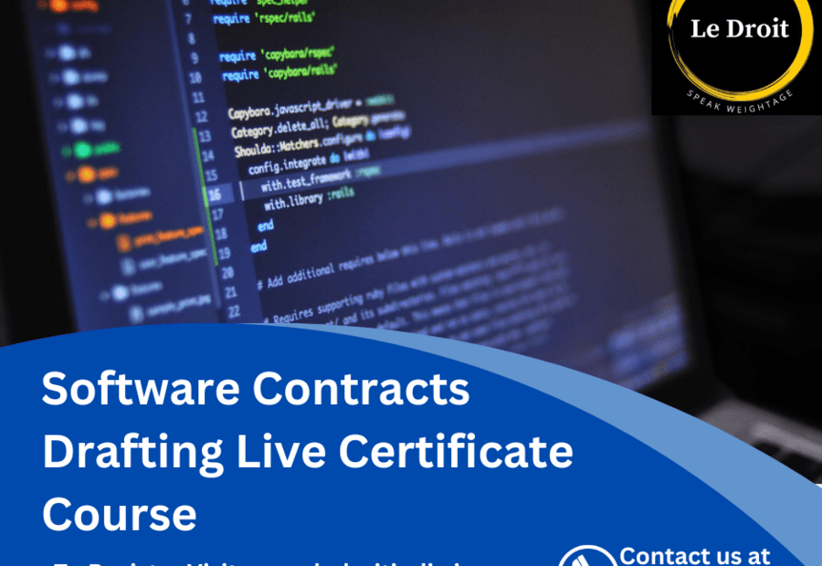 Software Contracts Live Drafting Course-LeDroit India