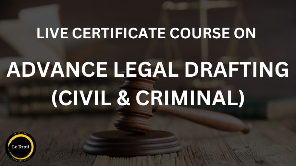 Advance Legal Drafting course