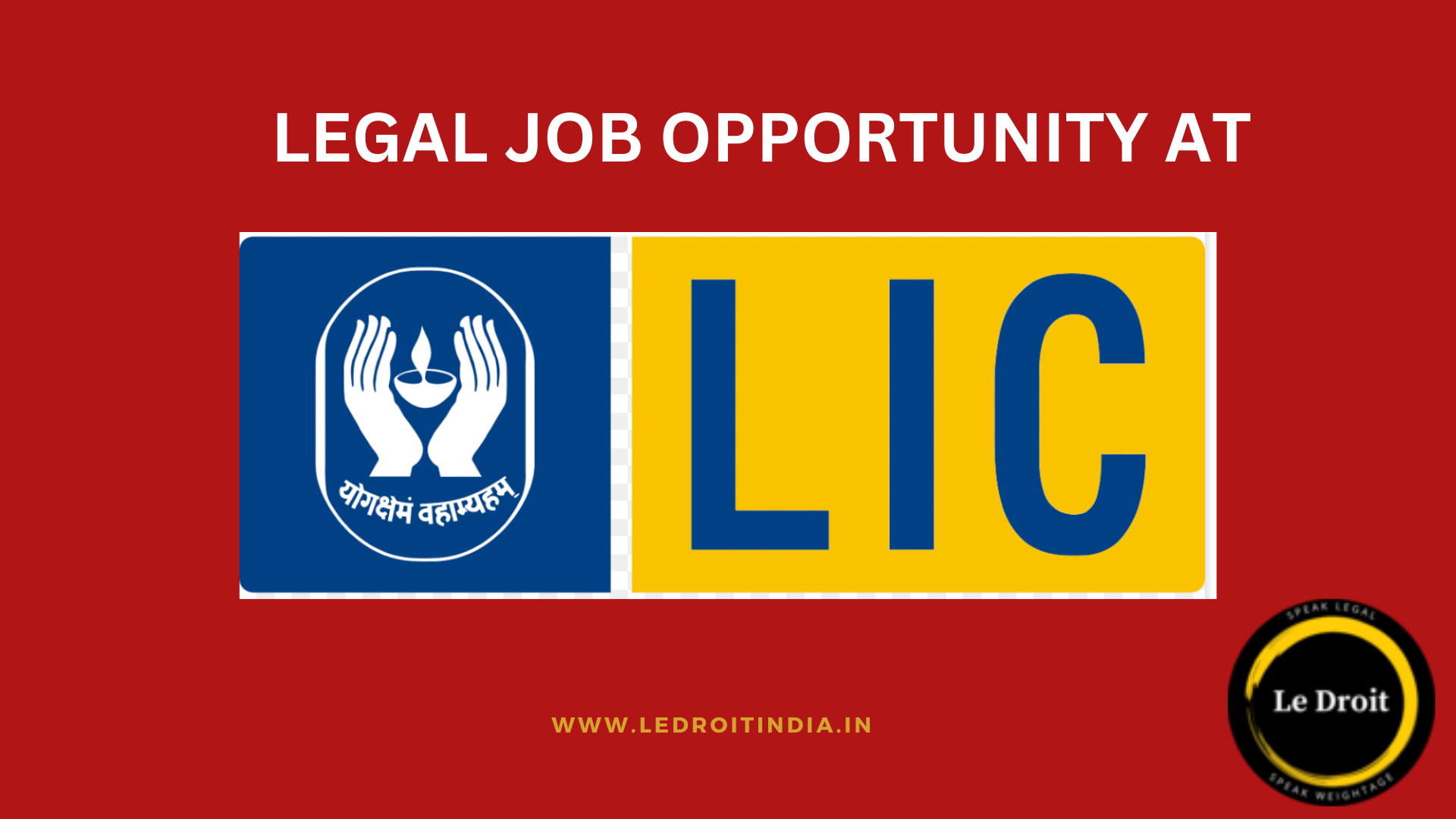 Assistant Administrative Officer (Legal) – LIC Recruitment 2025