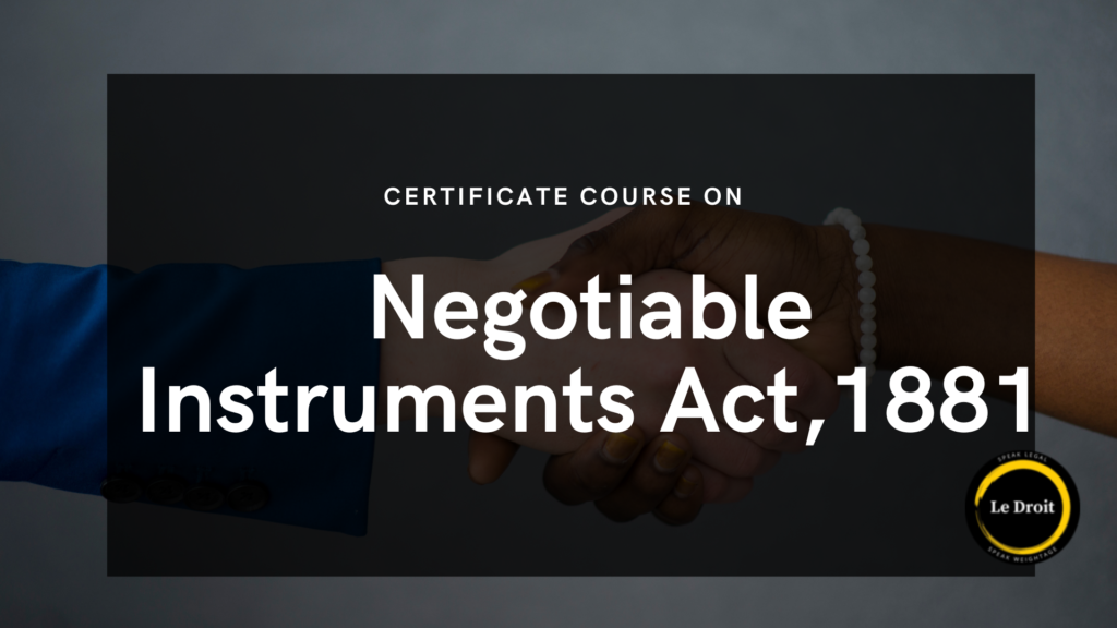 NEGOTIABLE INSTRUMENTS ACT
