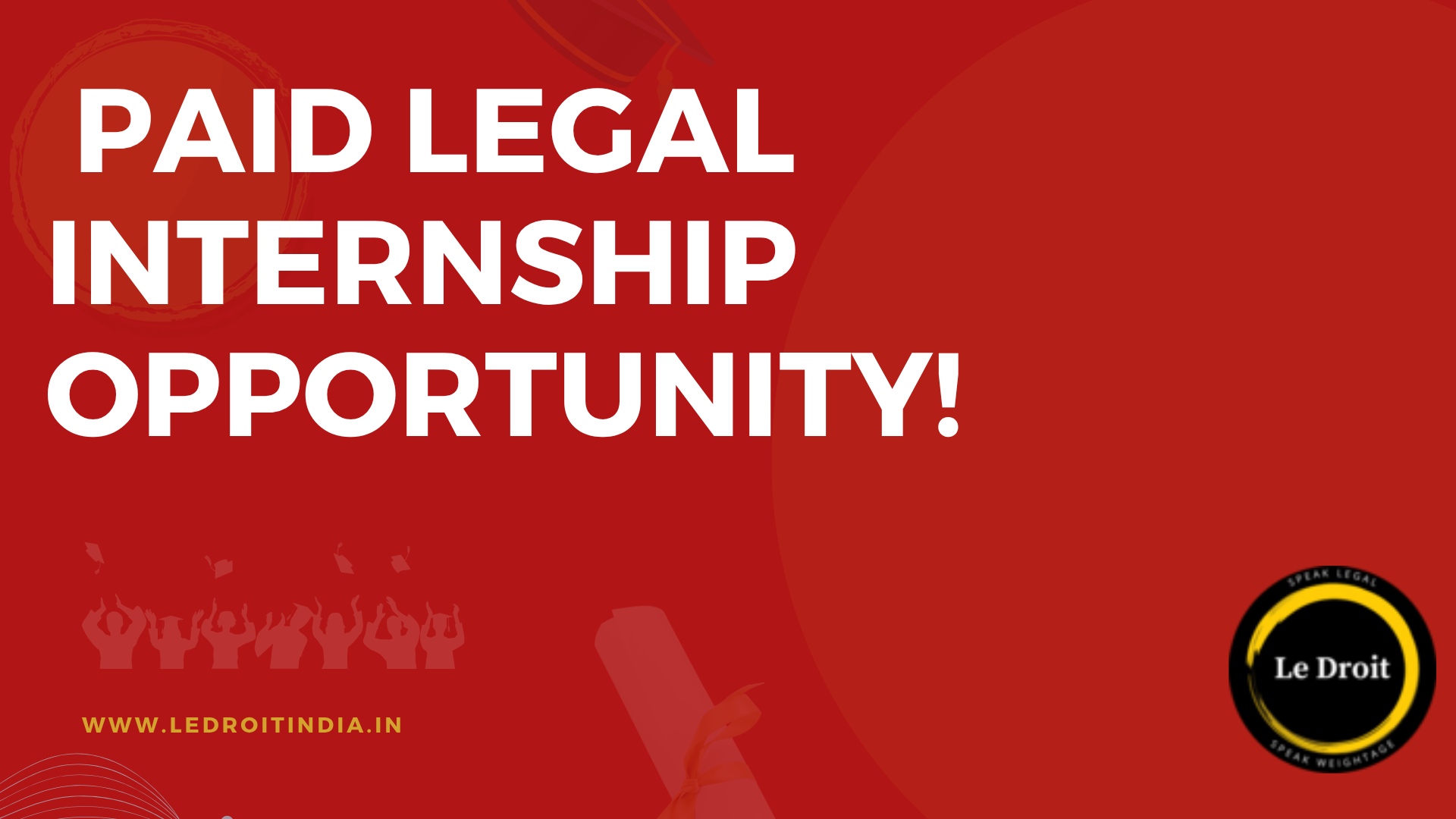 PAID LEGAL SOCIAL MEDIA INTERNSHIP | LeDroit India