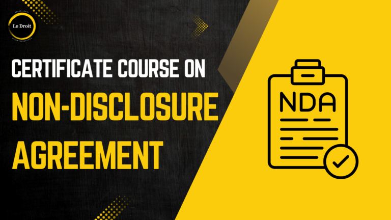 Live Certificate Course on Non-Disclosure Agreement